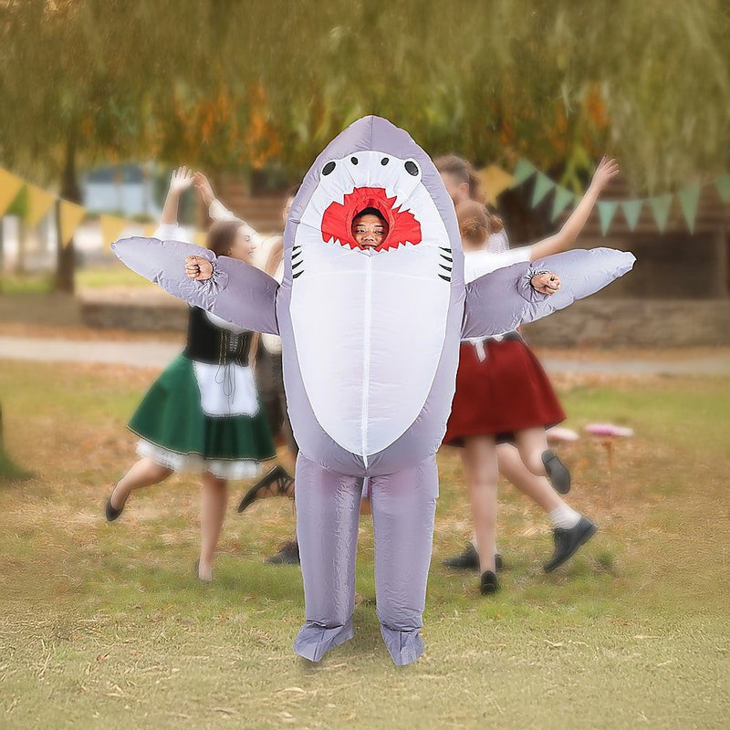 Shark Fancy Dress Fan Inflatable Costume  Suit Payday Deals