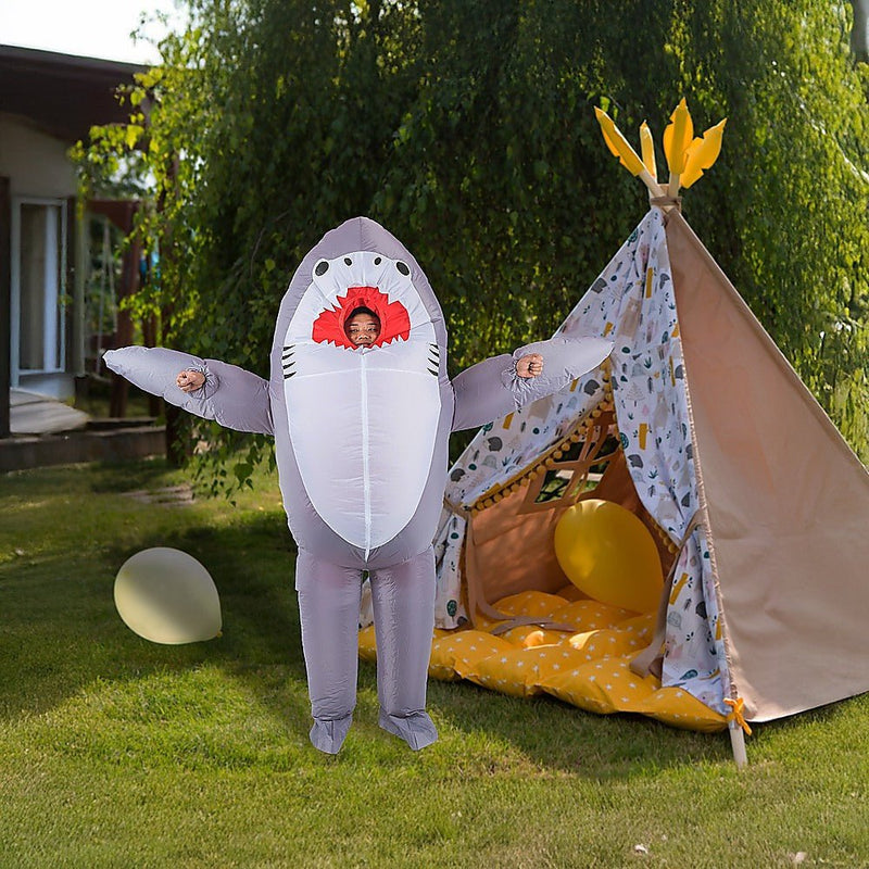 Shark Fancy Dress Fan Inflatable Costume  Suit Payday Deals