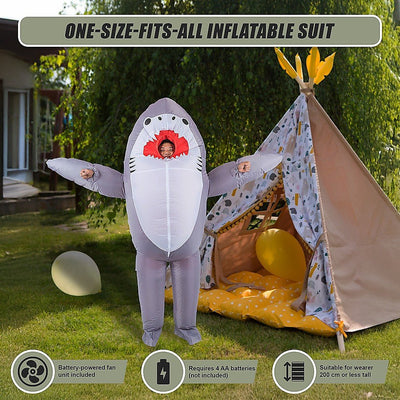 Shark Fancy Dress Fan Inflatable Costume  Suit Payday Deals