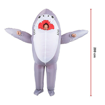 Shark Fancy Dress Fan Inflatable Costume  Suit Payday Deals