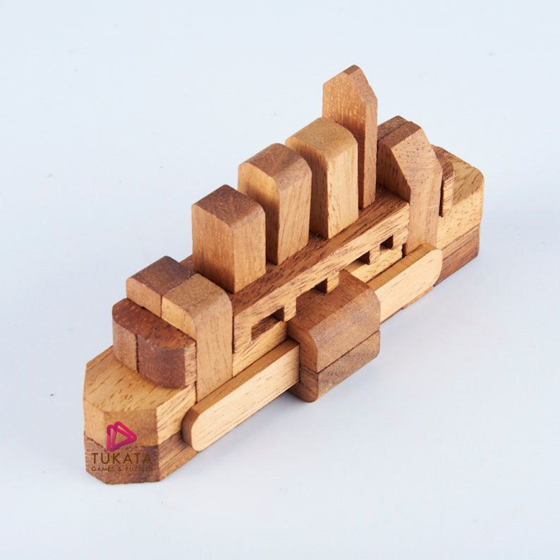 Ship boat Puzzle - 3D Interlocking boat wooden puzzle. Payday Deals