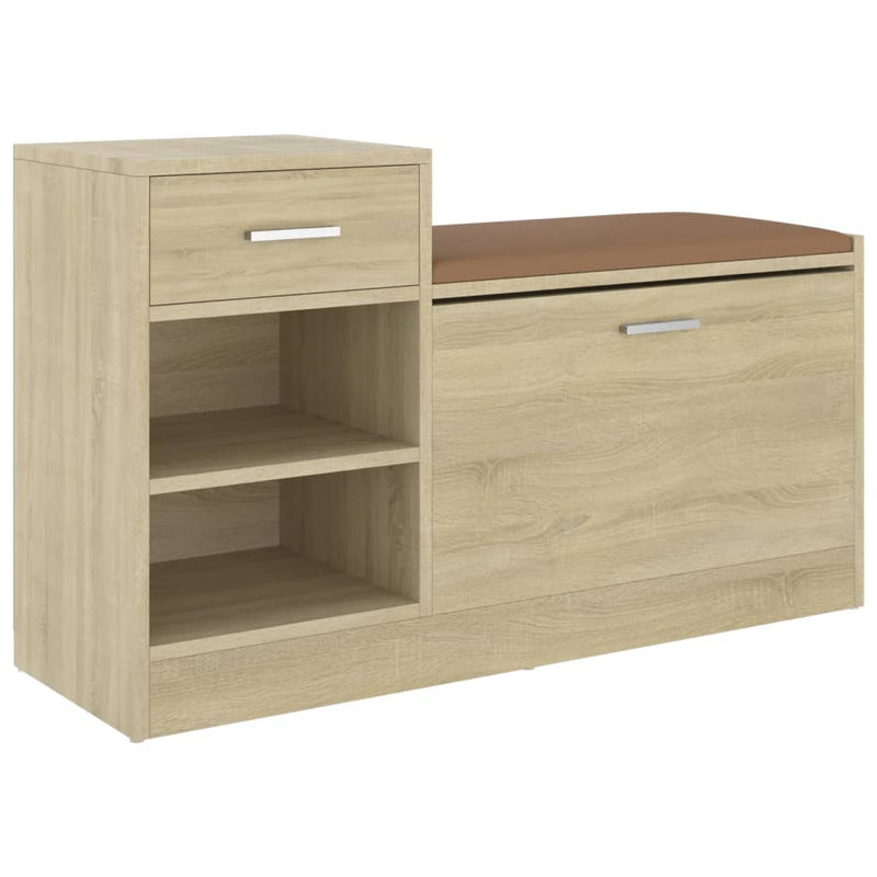 Shoe Bench Sonoma Oak 94.5x31x57 cm Engineered Wood Payday Deals