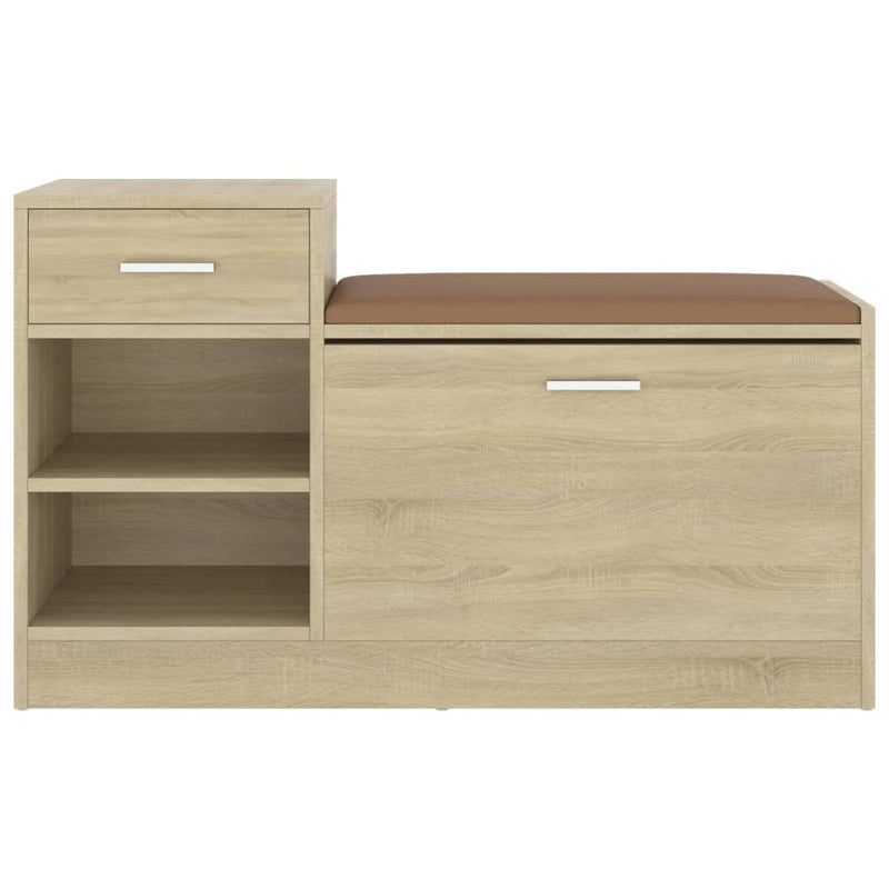 Shoe Bench Sonoma Oak 94.5x31x57 cm Engineered Wood Payday Deals