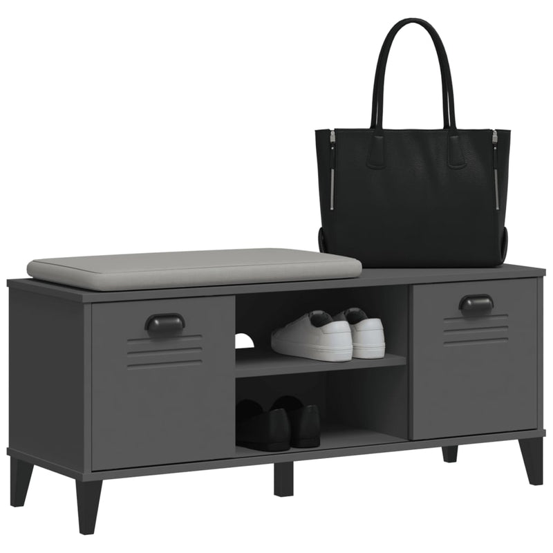 Shoe Bench VIKEN Anthracite Grey 106x35x45 cm Engineered Wood Payday Deals