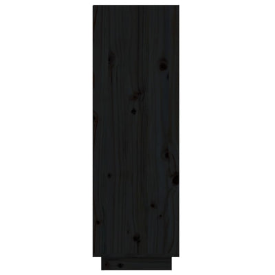 Shoe Cabinet Black 60x34x105 cm Solid Wood Pine Payday Deals
