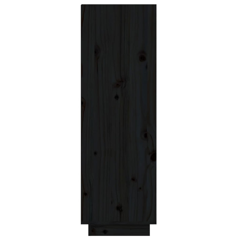 Shoe Cabinet Black 60x34x105 cm Solid Wood Pine Payday Deals