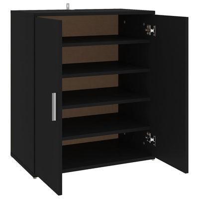 Shoe Cabinet Black 60x35x70 cm Engineered Wood Payday Deals