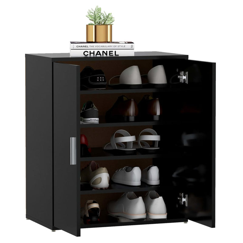 Shoe Cabinet Black 60x35x70 cm Engineered Wood Payday Deals