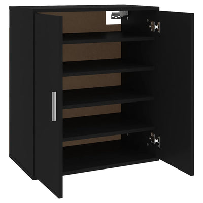 Shoe Cabinet Black 60x35x70 cm Engineered Wood Payday Deals