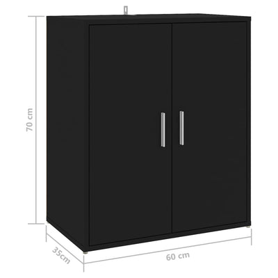 Shoe Cabinet Black 60x35x70 cm Engineered Wood Payday Deals