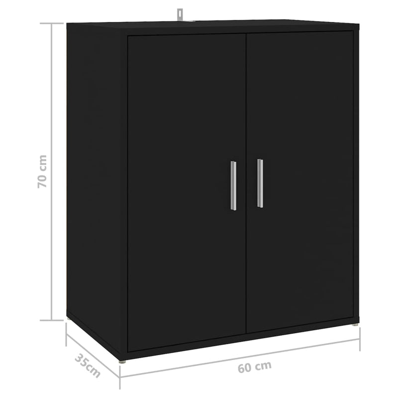Shoe Cabinet Black 60x35x70 cm Engineered Wood Payday Deals