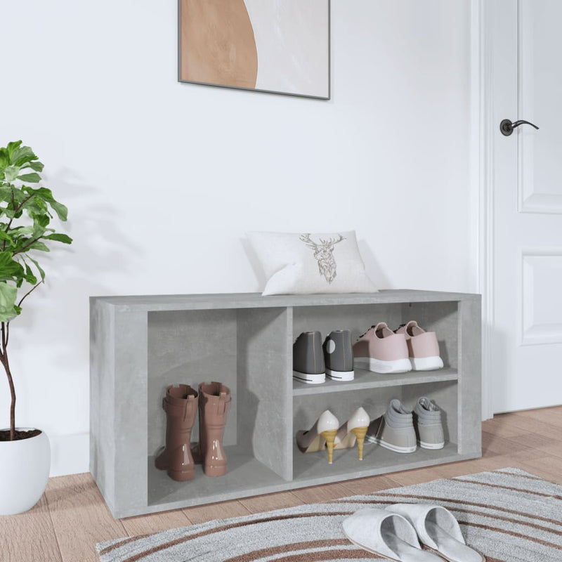 Shoe Cabinet Concrete Grey 100x35x45 cm Engineered Wood Payday Deals