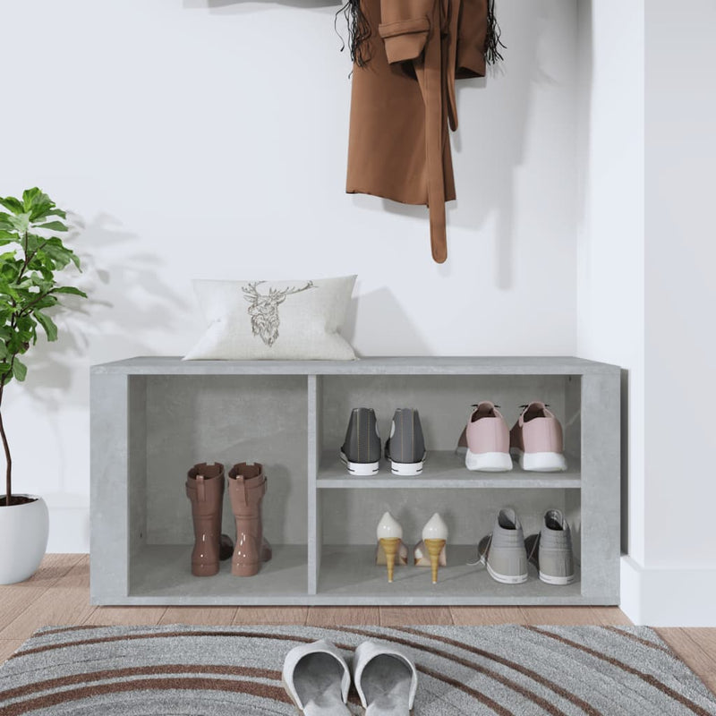 Shoe Cabinet Concrete Grey 100x35x45 cm Engineered Wood Payday Deals