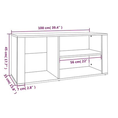 Shoe Cabinet Concrete Grey 100x35x45 cm Engineered Wood Payday Deals