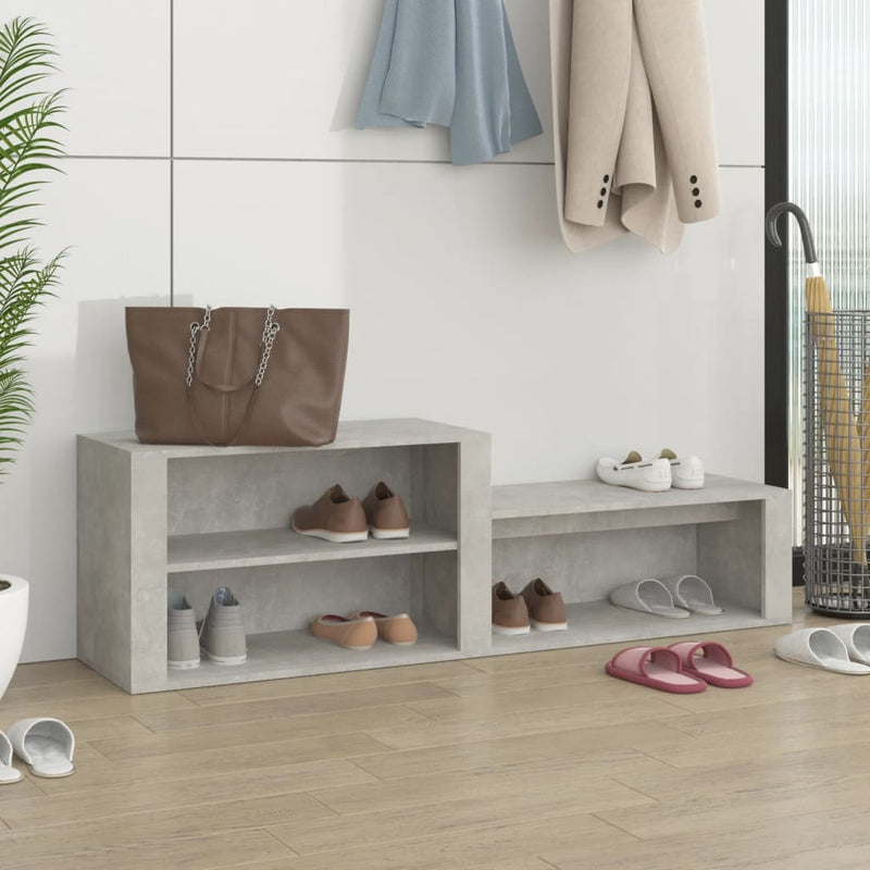 Shoe Cabinet Concrete Grey 150x35x45 cm Engineered Wood Payday Deals