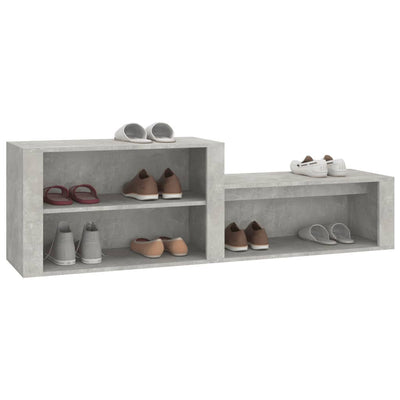 Shoe Cabinet Concrete Grey 150x35x45 cm Engineered Wood Payday Deals