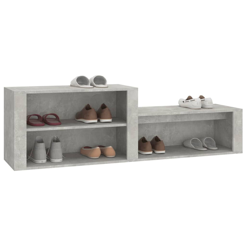 Shoe Cabinet Concrete Grey 150x35x45 cm Engineered Wood Payday Deals