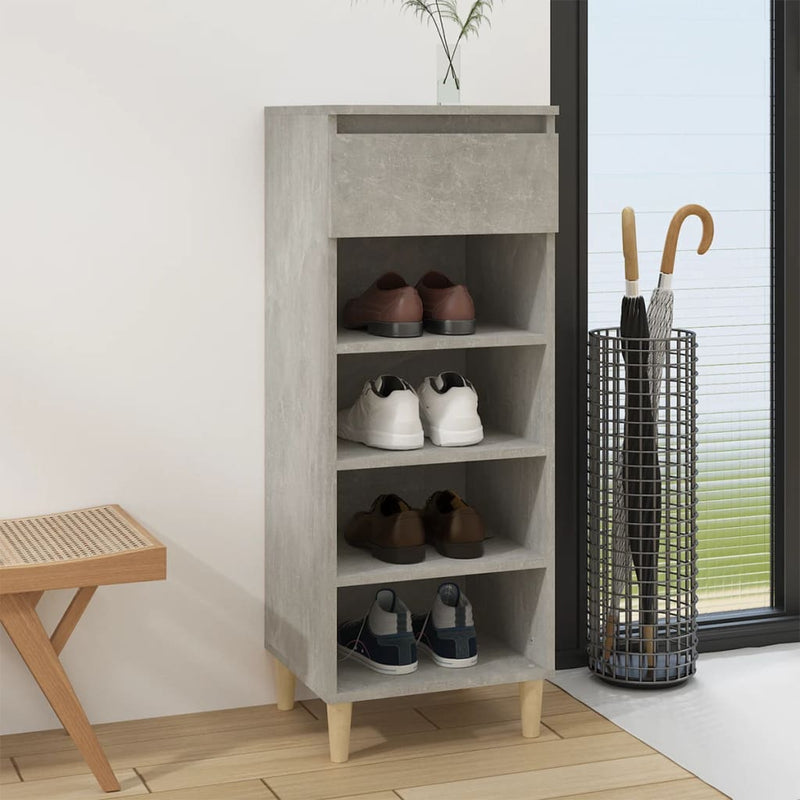 Shoe Cabinet Concrete Grey 40x36x105 cm Engineered Wood Payday Deals