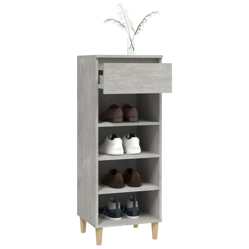 Shoe Cabinet Concrete Grey 40x36x105 cm Engineered Wood Payday Deals