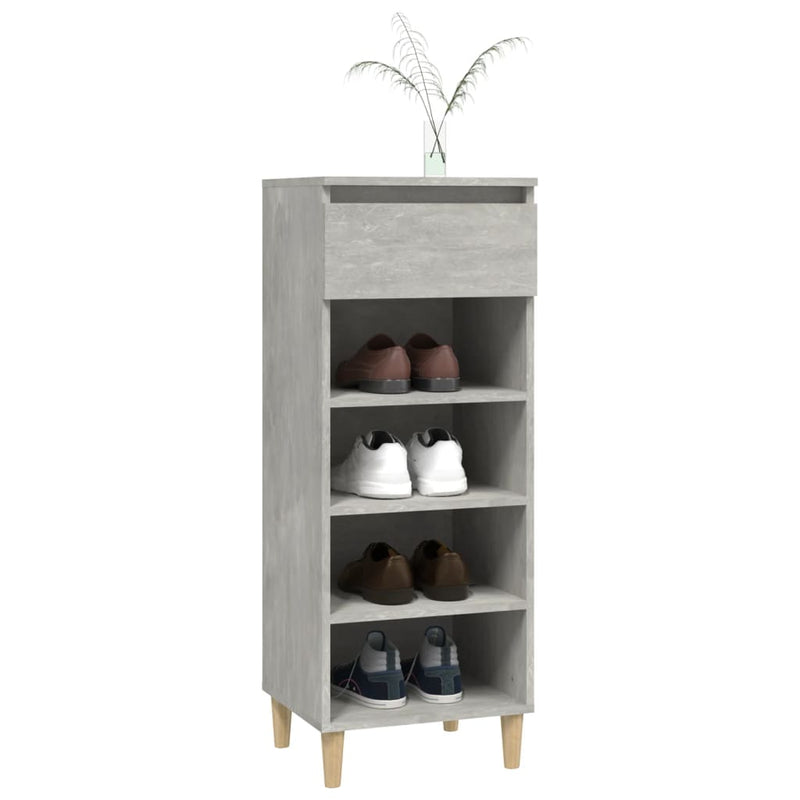 Shoe Cabinet Concrete Grey 40x36x105 cm Engineered Wood Payday Deals