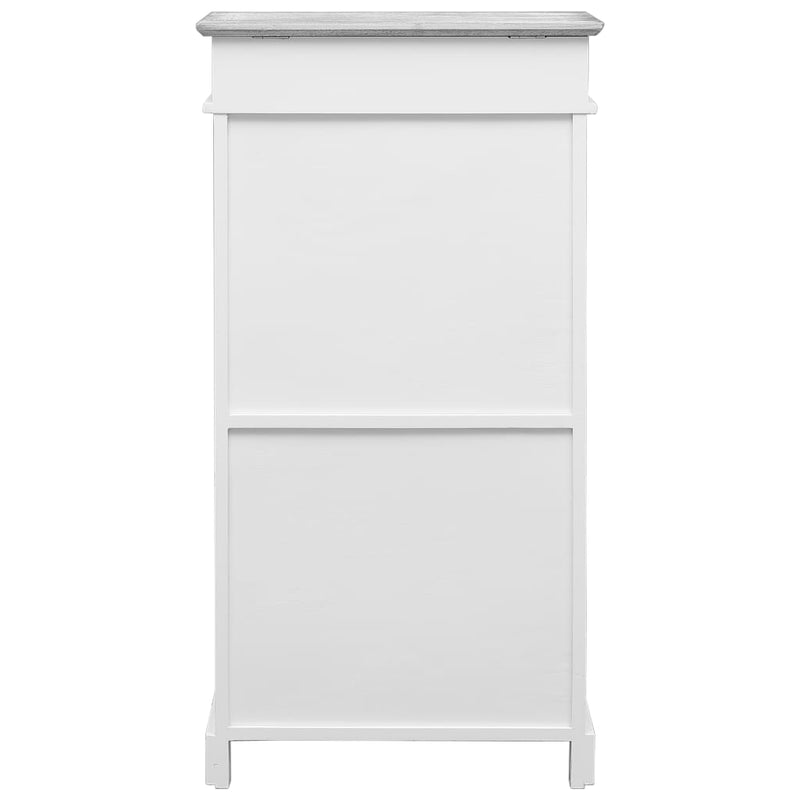 Shoe Cabinet Grey 50x28x98 cm Paulownia Wood Payday Deals