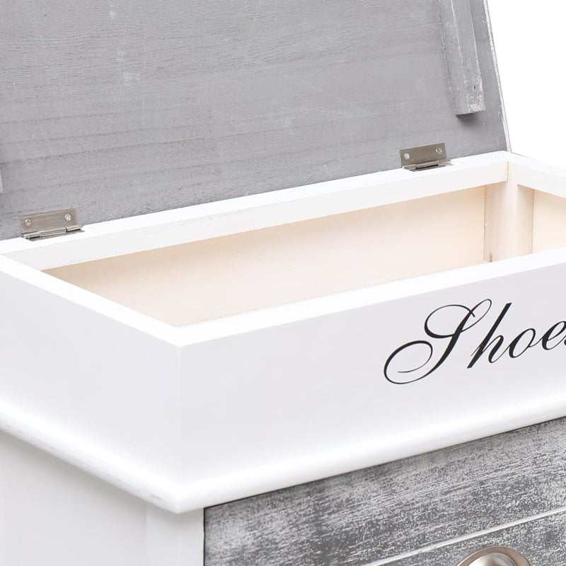 Shoe Cabinet Grey 50x28x98 cm Paulownia Wood Payday Deals