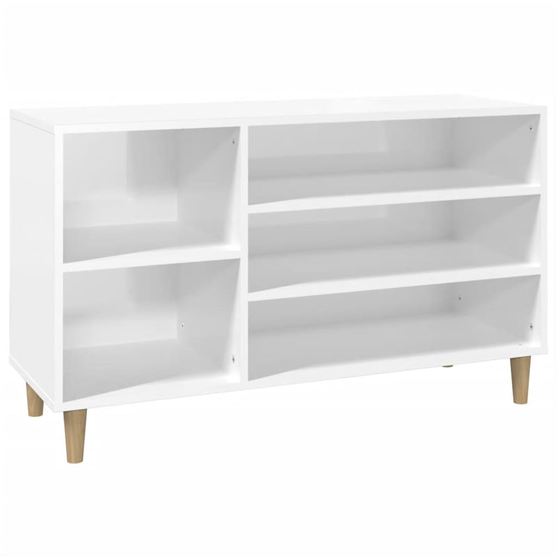 Shoe Cabinet High Gloss White 102x36x60 cm Engineered Wood Payday Deals