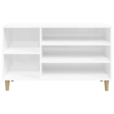 Shoe Cabinet High Gloss White 102x36x60 cm Engineered Wood Payday Deals