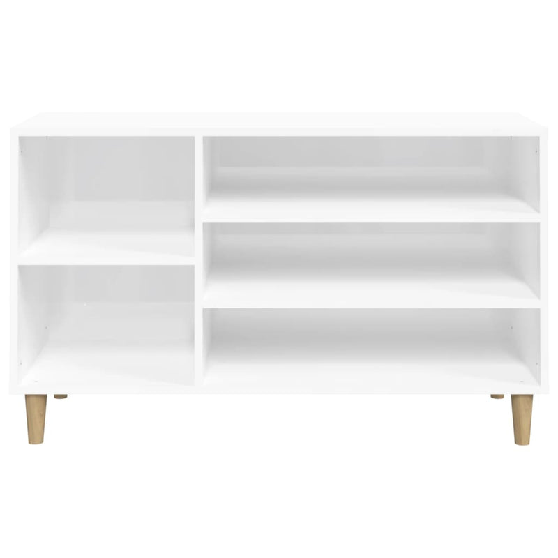 Shoe Cabinet High Gloss White 102x36x60 cm Engineered Wood Payday Deals