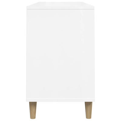 Shoe Cabinet High Gloss White 102x36x60 cm Engineered Wood Payday Deals