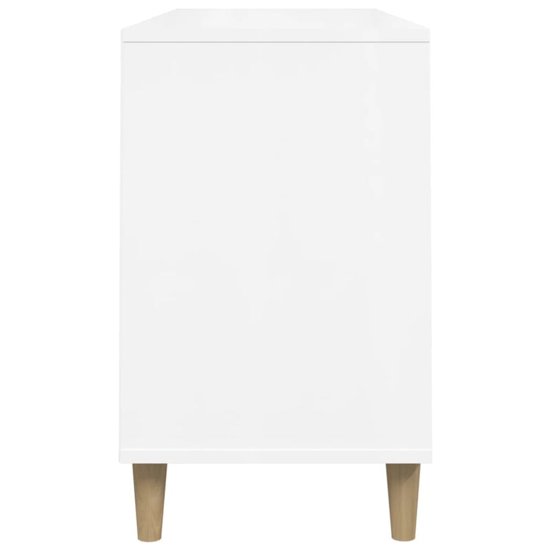 Shoe Cabinet High Gloss White 102x36x60 cm Engineered Wood Payday Deals