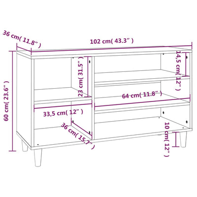 Shoe Cabinet High Gloss White 102x36x60 cm Engineered Wood Payday Deals