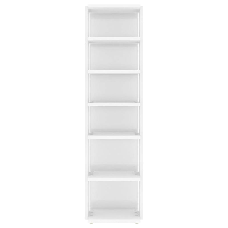 Shoe Cabinet High Gloss White 27.5x27x102 cm Engineered Wood Payday Deals