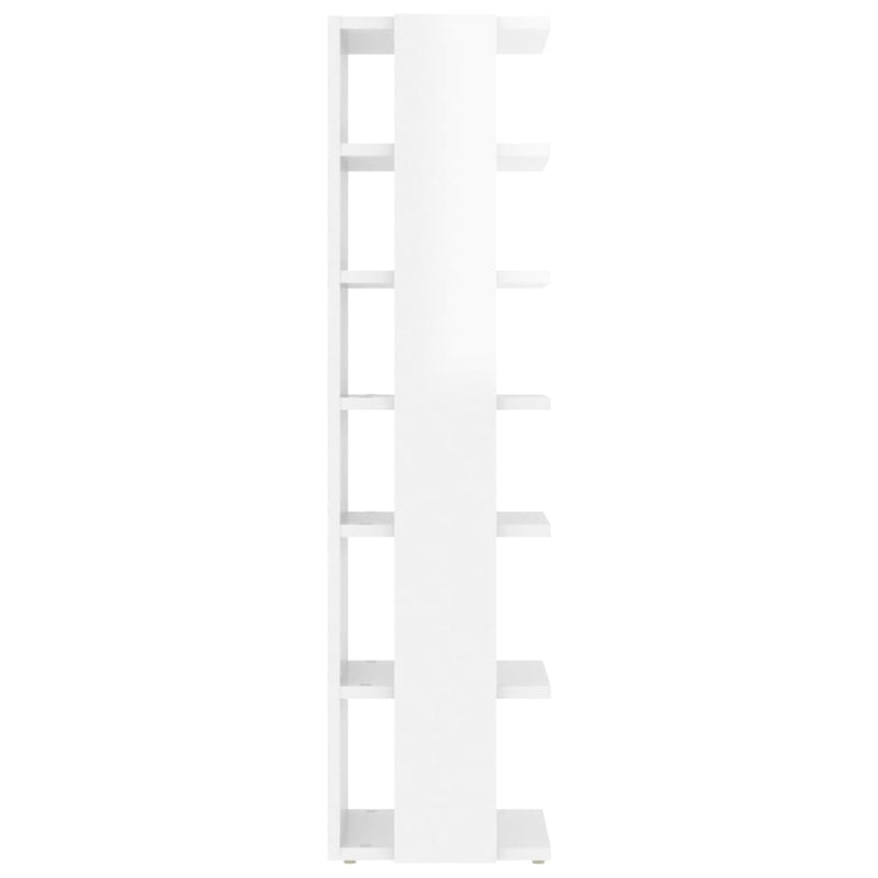 Shoe Cabinet High Gloss White 27.5x27x102 cm Engineered Wood Payday Deals