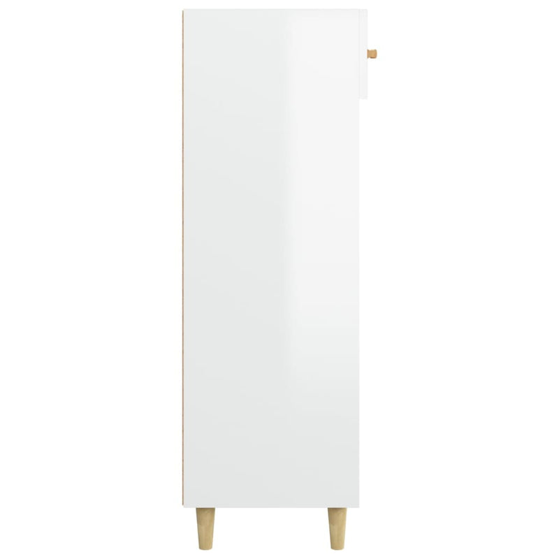 Shoe Cabinet High Gloss White 60x35x105 cm Engineered Wood Payday Deals