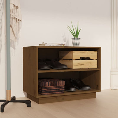 Shoe Cabinet Honey Brown 60x34x45 cm Solid Wood Pine Payday Deals