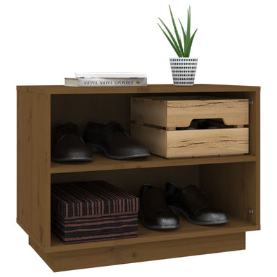 Shoe Cabinet Honey Brown 60x34x45 cm Solid Wood Pine Payday Deals