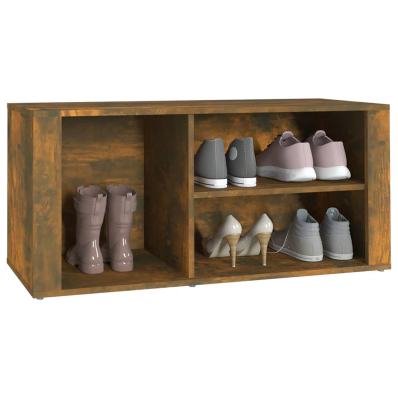 Shoe Cabinet Smoked Oak 100x35x45 cm Engineered Wood Payday Deals