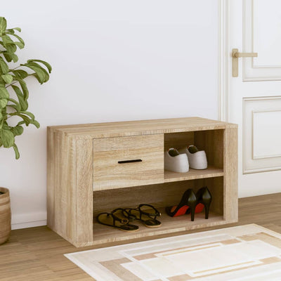 Shoe Cabinet Sonoma Oak 80x35x45 cm Engineered Wood Payday Deals