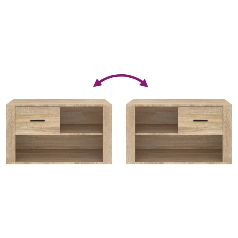 Shoe Cabinet Sonoma Oak 80x35x45 cm Engineered Wood Payday Deals