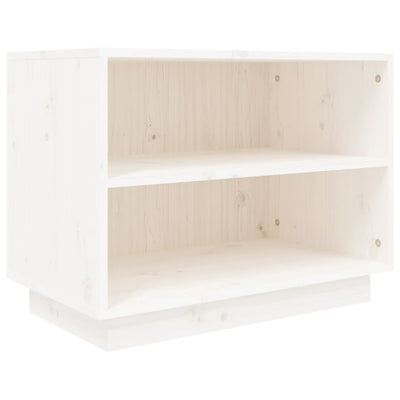 Shoe Cabinet White 60x34x45 cm Solid Wood Pine Payday Deals