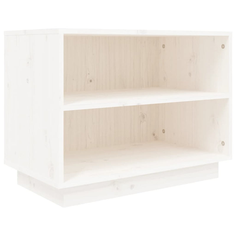 Shoe Cabinet White 60x34x45 cm Solid Wood Pine Payday Deals
