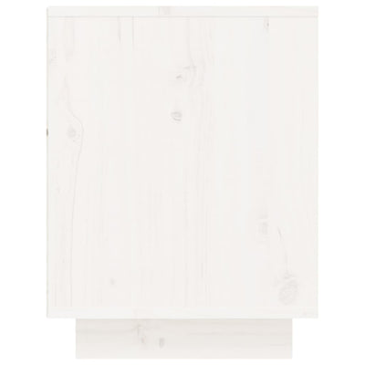 Shoe Cabinet White 60x34x45 cm Solid Wood Pine Payday Deals