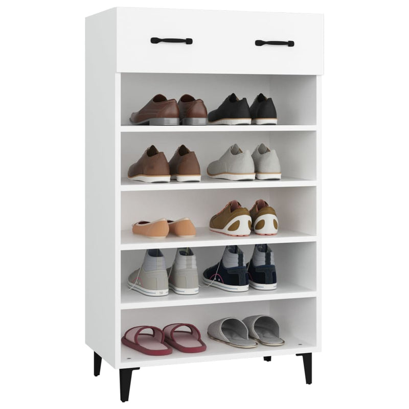 Shoe Cabinet White 60x35x105 cm Engineered Wood Payday Deals