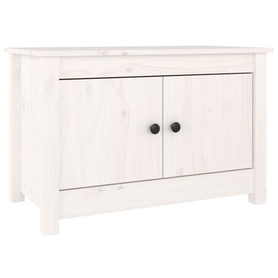 Shoe Cabinet White 70x38x45.5 cm Solid Wood Pine Payday Deals