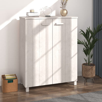 Shoe Cabinet White 85x40x108 cm Solid Wood Pine Payday Deals