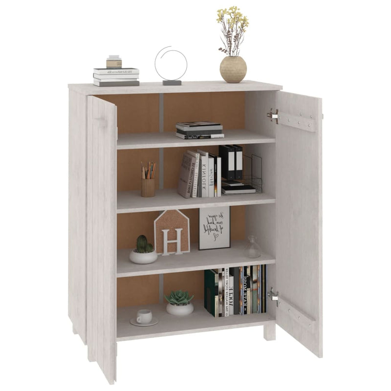 Shoe Cabinet White 85x40x108 cm Solid Wood Pine Payday Deals