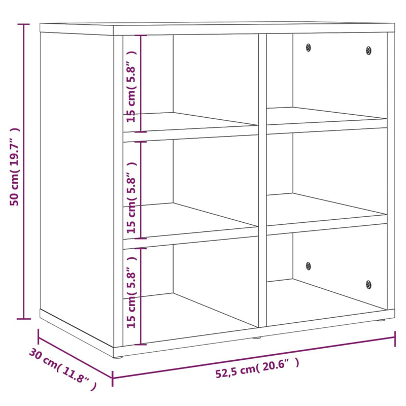 Shoe Cabinets 2 pcs Smoked Oak 52.5x30x50 cm Payday Deals