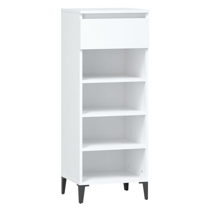 Shoe Rack White 40x36x105 cm Engineered Wood Payday Deals