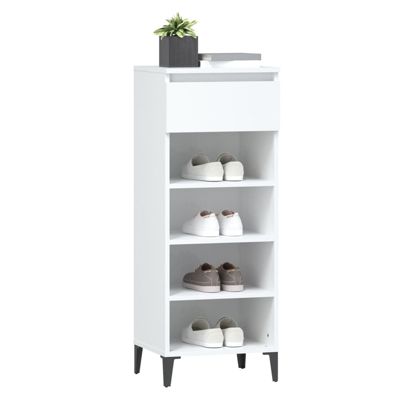 Shoe Rack White 40x36x105 cm Engineered Wood Payday Deals